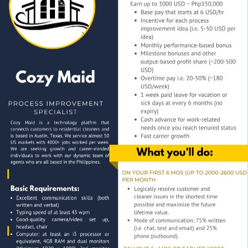 Cozy Maid Careers in Philippines, Job Opportunities Bossjob